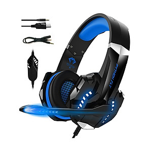 Tai nghe chơi game Python Fly G9000pro với khả năng cách ly tiếng ồn 120 độ Bộ điều khiển có thể điều chỉnh Mic 40mm Khả năng tương thích rộng-Màu xanh dương