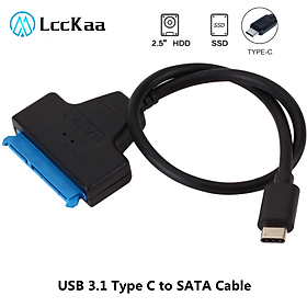 Cáp LccKaa Sata 3 To Type-C USB 3.1 Bộ chuyển đổi USB C sang SATA Lên đến 6 Gbps Hỗ trợ Ổ cứng SSD 2,5 inch Ổ cứng HDD 22 chân Cáp SATA