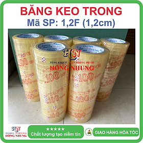 [SÉT] COMBO 24 cuộn Băng Keo Trong 100 Yard, bản rộng 1,2cm (1,2F), chất keo siêu dính.