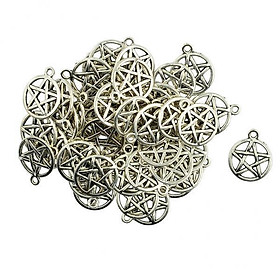 2x 50-Piece Craft Supplies Small Antique Silver Charms Pendants Dangle Spacer Beads Vintage for Jewelry, Cards, Crafts, Decor, DIY