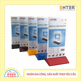 Kệ mica 2 mặt Enter E20 100x200mm đế màu