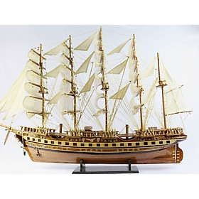 Mô hình tàu thuyền France II thân 80cm loại 1 gỗ tự nhiên MNV-TB02