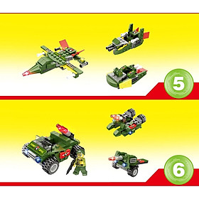 Bộ Lắp Ráp Ghép Hình Các Loại Xe Quân Sự 731 Miếng Ghép LX. A367