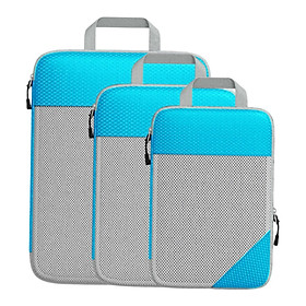 Set of 3 Packing Cubes Travel Organizers Suitcase Organizer Bags Waterproof