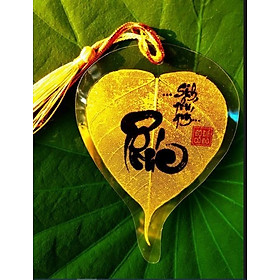 Mua Lá bồ đề thư pháp lá nhũ vàng cao cấp