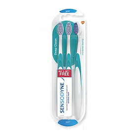 Bộ Bàn Chải Đánh Răng SENSODYNE DEEP CLEAN SOFT Làm Sạch Sâu Kẽ Răng Vỉ 3 Cái (Mua 2 tặng 1)