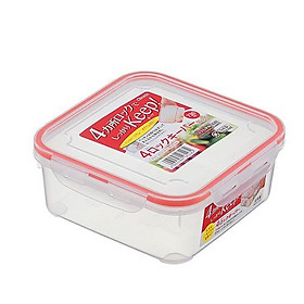 Hộp đựng thực phẩm vuông INOMATA Nhật Bản 700ml, 1.3L không chứa BPA, chịu được nhiệt độ từ -20 đến 140 độ C