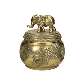 Hộp trang trí Elephant Gold nhập khẩu chính hãng KERSTEN Hà Lan 11.5x11.5x13cm XET-4698