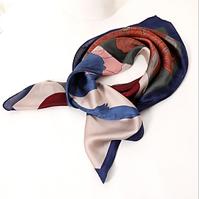 Khăn lụa cổ vuông bản nhỏ 50x50cm phối màu kc07