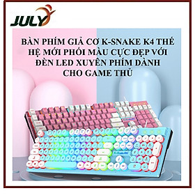 Mua Bàn phím giả cơ K-SNAKE K4 NÚT VUÔNG dành cho game thủ với bản phối màu mới và đèn led xuyên phím