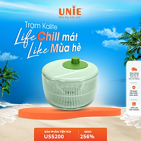 Mua Rổ quay rau ly tâm Unie US5200 Làm khô thực phẩm nhanh chóng không bị dập nát  dung tích lớn 5 2L   Thao tác đơn giản bằng tay - hàng chính hãng