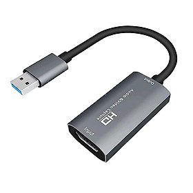 Cáp chuyển đổi HDMI to USB 3.0 Video Capture 1080P 4K Card Video Live Streaming hỗ trợ ghi hình từ điện thoại, PS4 - hàng chính hãng