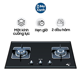 Mua Bếp gas âm 2 gas Malloca AS 9402B kiềng gang - Ngang 85cm - Hàng chính hãng