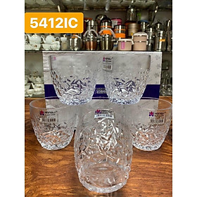 Bộ 6 ly thủy tinh chịu nhiệt uống nước vân đá đáy vát ( 1 Cái )