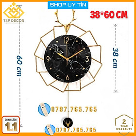 Mua Đồng hồ treo tường quả lắc trang trí nhà đẹp - MQ2072