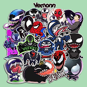 Sticker Venom decal dán laptop , điện thoại hình dán trang trí, ván trượt, bình nước, mũ bảo hiểm