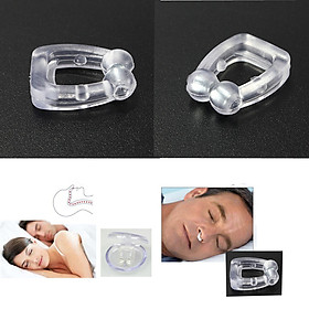 New Safe Stop Snoring Anti Snore Magnetic Silicone Nose Clip Tray Aid