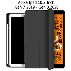 Bao Da Cover Dành Cho Apple Ipad 10.2 Inch 2019 Có Khe Cho Apple Pencil Hỗ Trợ Smart Cover