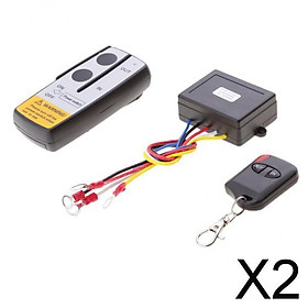 2x12/24V Car ATV SUV Wireless Winch Remote Control Kit Switch Handset KLS-998X
