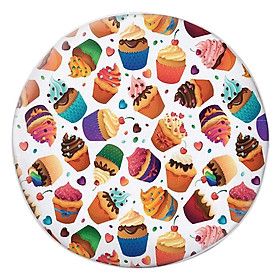 Gối tròn bánh cupcake nhiều màu - GOHT272