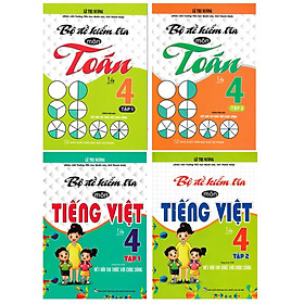 Sách - Combo Bộ Đề Kiểm Tra Môn Toán + Tiếng Việt Lớp 4 (Dùng Kèm SGK Kết Nối Tri Thức Với Cuộc Sống) (Bộ 4 Cuốn - HA )