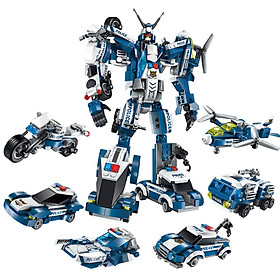 Đồ Chơi Lắp Ráp Robot Biến Hình Cảnh Sát - ENLIGHTEN số 1407- 600 Chi Tiết
