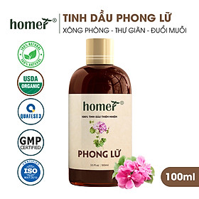 Tinh dầu thiên nhiên Phong Lữ Homer - Dung tích 20ml / 100ml - Đạt chuẩn kiểm định cao cấp - An toàn cho sức khỏe - Đa công dụng
