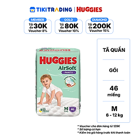 Tã quần Huggies Airsoft size M gói 46 miếng