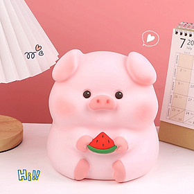 Mua Ống Tiết Kiệm Trang Trí Heo Ăn Dưa Quà Tặng_ Hàng chính hãng