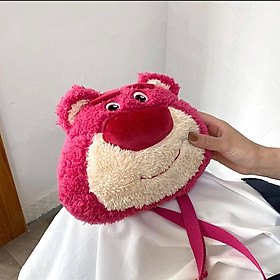 Túi đeo chéo gấu dâu màu hồng dễ thương