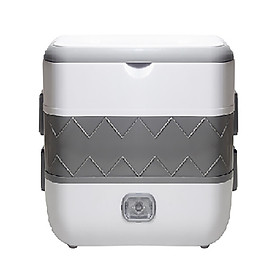 Mua HỘP CƠM VĂN PHÒNG DHFC02 HỘP CƠM GIỮ NHIỆT CẮM ĐIỆN HÂM NÓNG THỨC ĂN CÁCH THỦY ĐA NĂNG 3 TẦNG VỚI 4  CỐC ĐỰNG INOX 304 VÔ CÙNG TIỆN LỢI
