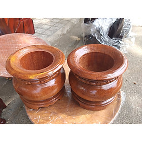 Mua Bát nhang- lư hương gỗ gỏ đỏ nguyên khối cao cấp ngang 16cm