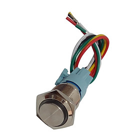 2-4pack 16mm Waterproof Pushbutton Switch Latching ON/OFF Self-locking Switch