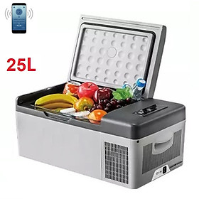 Tủ lạnh mini dùng trong nhà và trên ô tô C-25 Công suất 45W dung tích 25L, kết nối thông minh với điện thoại