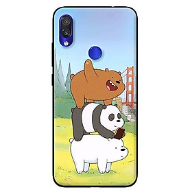 Ốp lưng in cho Xiaomi Redmi Note 7 mẫu Bộ Ba Chú Gấu - Hàng chính hãng