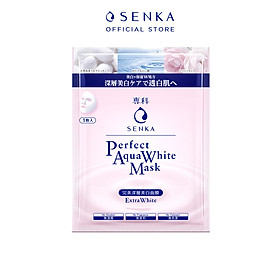 Mặt nạ cấp ẩm dưỡng trắng da Senka Perfect Aqua White Mask Extra White 23g