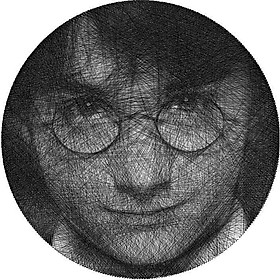 Mua HÀNG SẴN-Bộ nguyên liệu tự làm TRANH ĐINH CHỈ 3D harypotter - mẫu 1