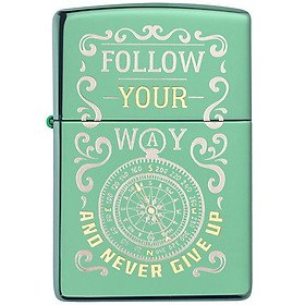 Bật Lửa Zippo 49161 – Zippo Follow Your Way Design High Polish Green