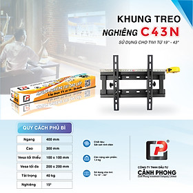 Hình ảnh Khung Treo TiVi Nghiêng CP từ 19-43 inch C43N - Hàng Chính Hãng