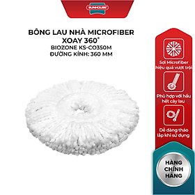 Bông Lau Nhà Microfiber Xoay 360 Độ Sunhouse KS-CO350M