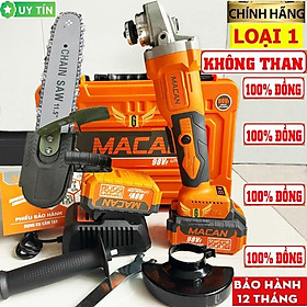 Hàng chính hãng - Máy Mài Góc, Máy Cắt Dùng Pin MACAN 21V Không Chổi Than, Pin 10 cell 2000 mah