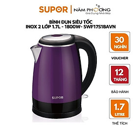 Mua Bình Đun Siêu Tốc Hai Lớp Inox 304 SUPOR SWF17S18AVN - 1.7L (Tím Đen)