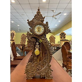 Mua Đồng hồ hoa lá tây để bàn gỗ mun cao 1m10