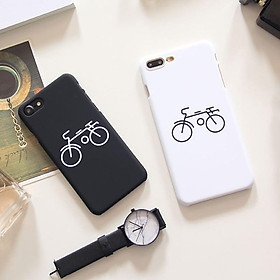 Ốp lưng cặp hình xe đạp trắng đen 3d dành cho iphone 5-5s-5se-6-6s-6 plus-6s plus-7-7 plus-8-8 plus