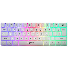 HXSJ L500 61-key Dual-mode Keyboard BT 5.0 Compact Keyboard 2.4G Wireless RGB Backlit Keyboard