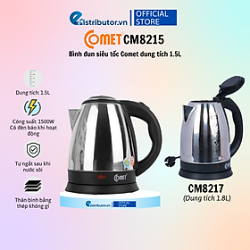 Mua Bình đun siêu tốc Comet CM8215 (1.5L) - CM8217 (1.8L) - Hàng Chính Hãng - Bảo Hành 12 Tháng