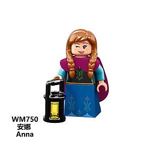 Đồ chơi Lắp ráp minifigLắp ráp Mô hình Nhân vật Công chúa Băng giáphim Frozen WM749 WM750