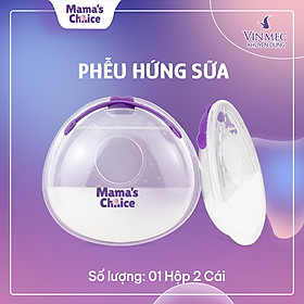 Phễu Hứng Sữa Mama's Choice, Chất Liệu Silicone Cao Cấp, Có Nút Đậy Chống Tràn và Dây Đeo Chống Rơi (Hộp 2 Cái)