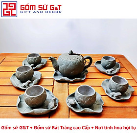 Bộ trà hồng sa sen ếch Gốm Sứ G&T