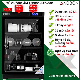 Mua Tủ chống ẩm 80 lít Andbon AD-80C  Hàng chính hãng